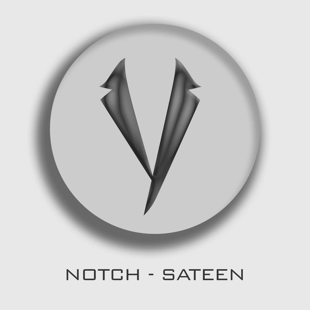 Notched Lapel Sateen